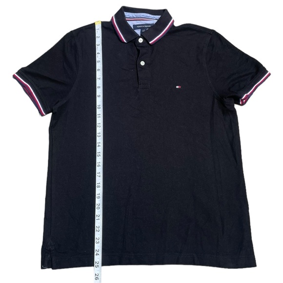Black Tommy Hilfiger Polo Shirt (S) - Picture 3 of 6